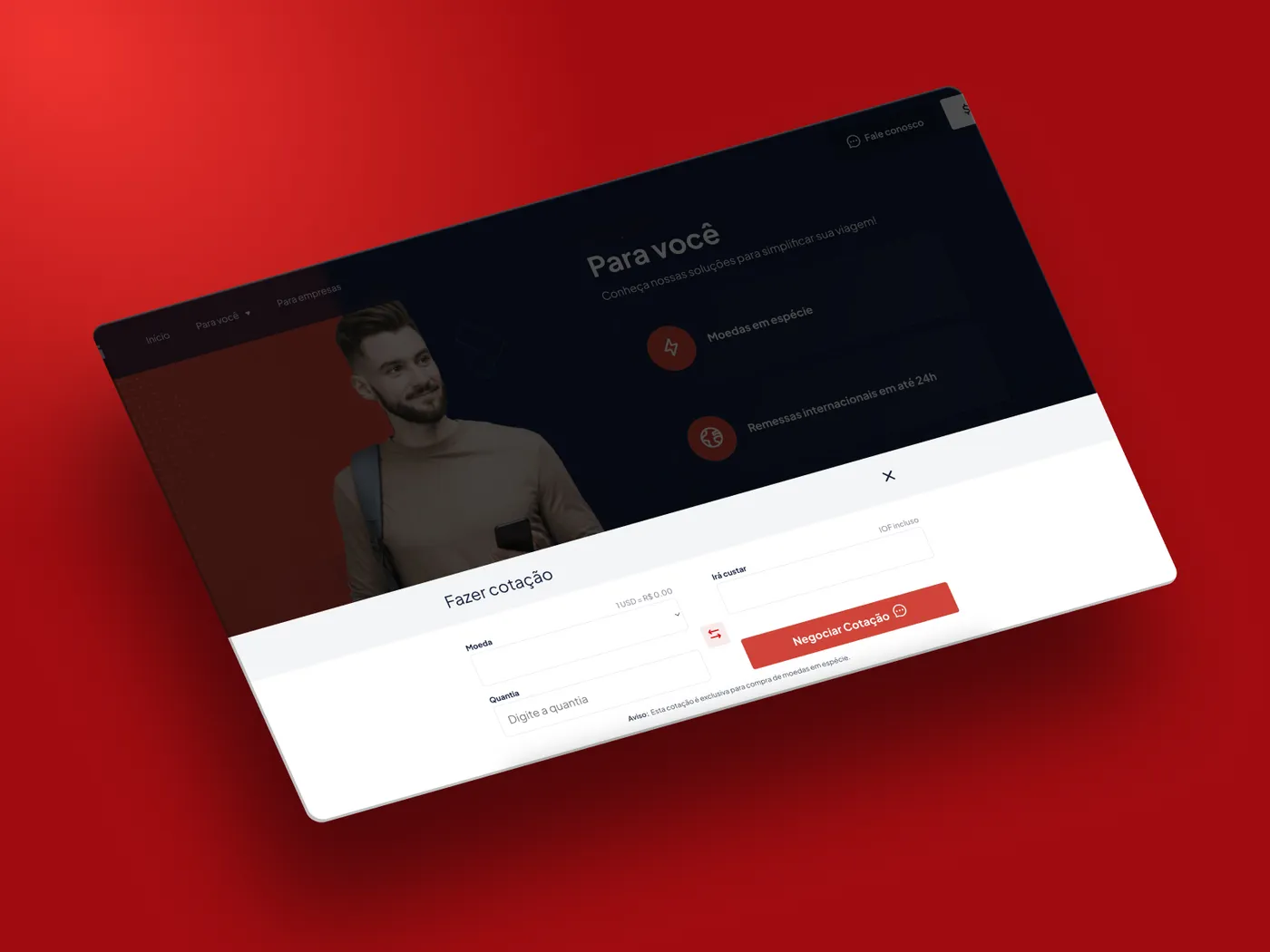 Site da Deboni Câmbio criado pela Gaud — câmbio
