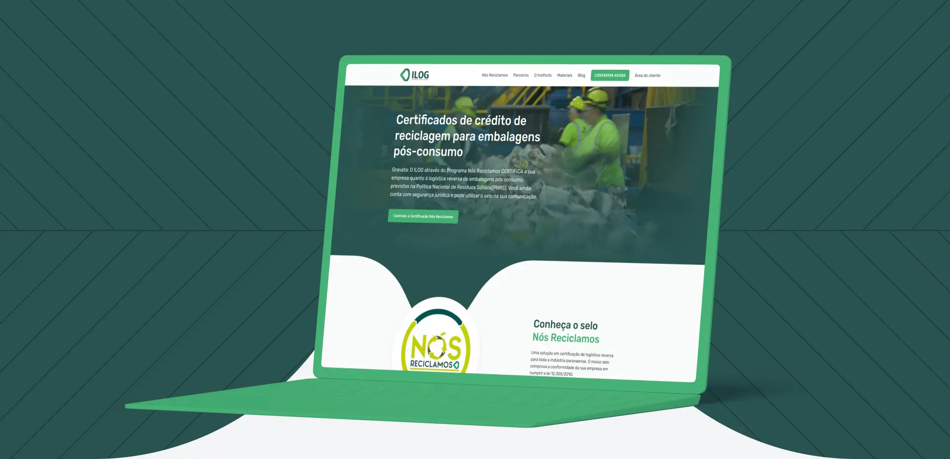 Site da ILOG criado pela Gaud — logística reversa