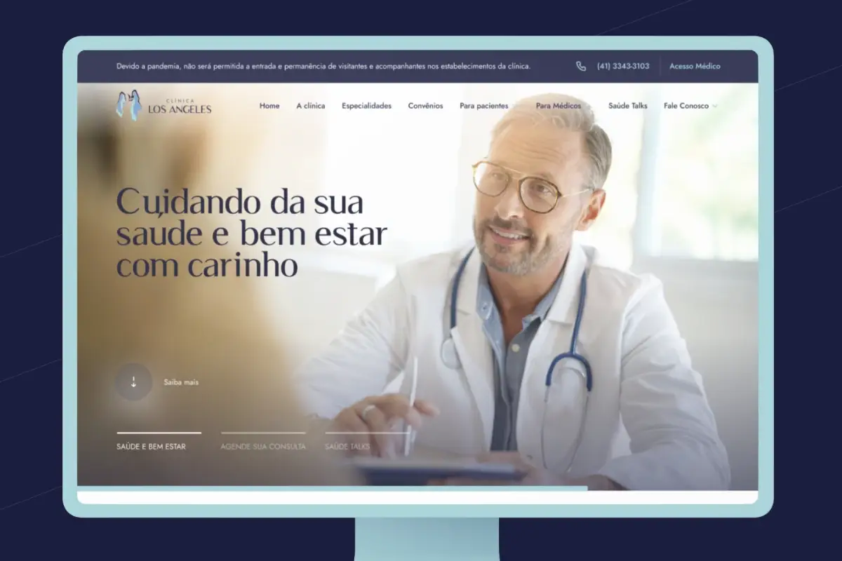 Site da Hospital Los Angeles criado pela Gaud — saúde
