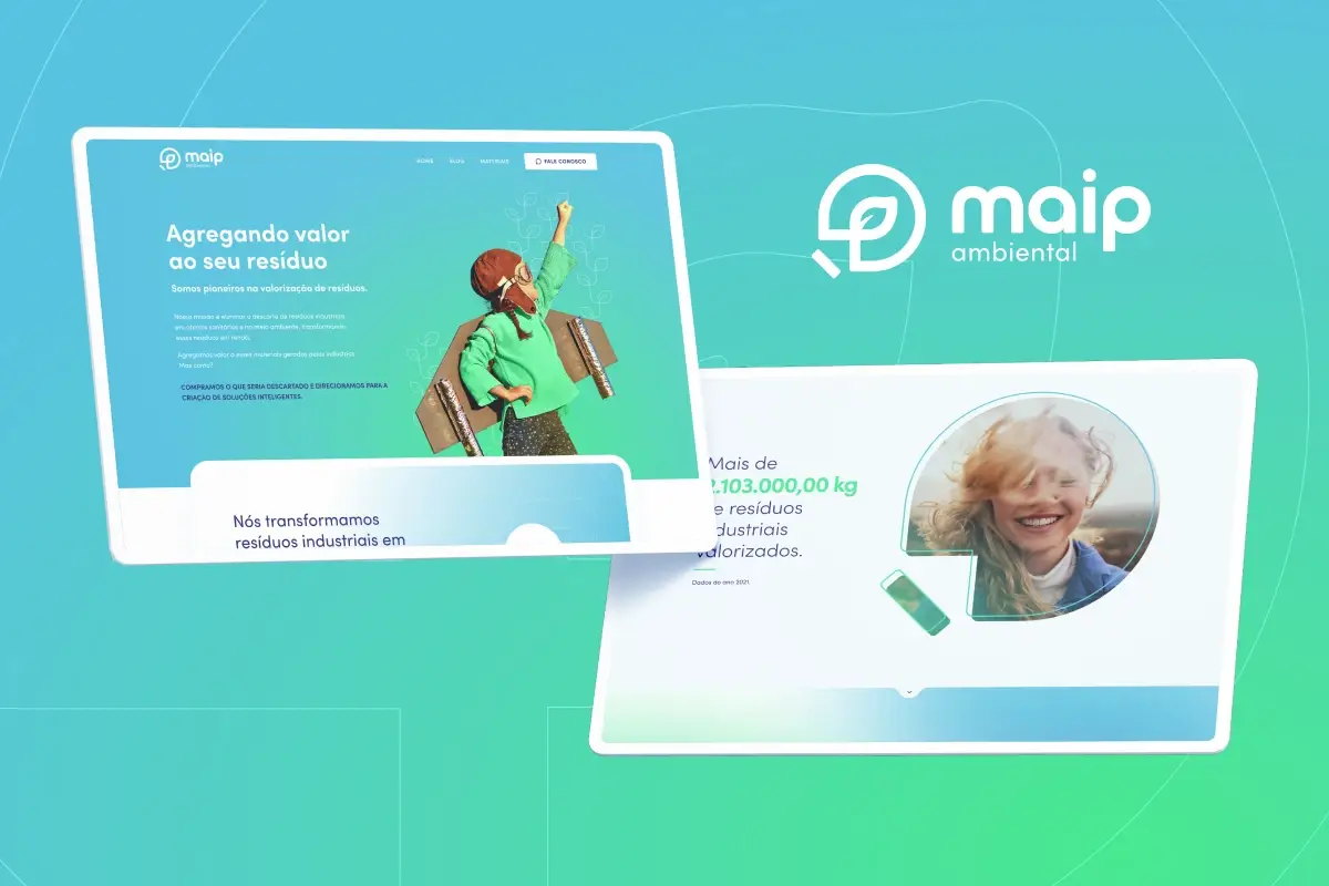 Site da MAIP Ambiental criado pela Gaud — gestão de resíduos