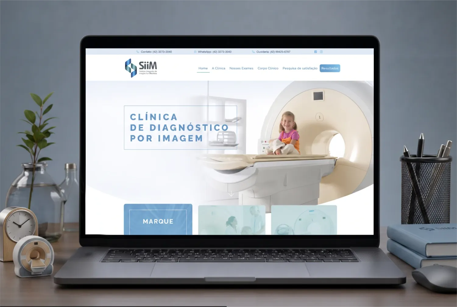 Site da Clínica SiiM criado pela Gaud — diagnóstico por imagem